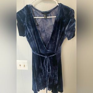 Forever 21 blue wrap dress